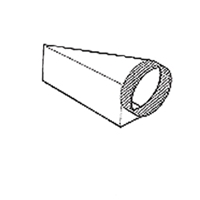 Broan 454 Horizontal right transition; 4-1/2" x 18-1/2" to 10" round