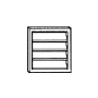 Broan 646 Louvered Wall Cap - White