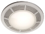 Broan 750 Fan/Light/Night-Light, 100 Cfm, 3.5 Sones, Round White Grille With Glass Lens