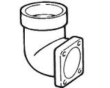 Vacumaid PF243A 90 Degree Flanged Ell Central vacuum attachments, central vacuum, central vacuums, central vacuum system, central  vacuum parts, vacuum parts, built in vacuum
